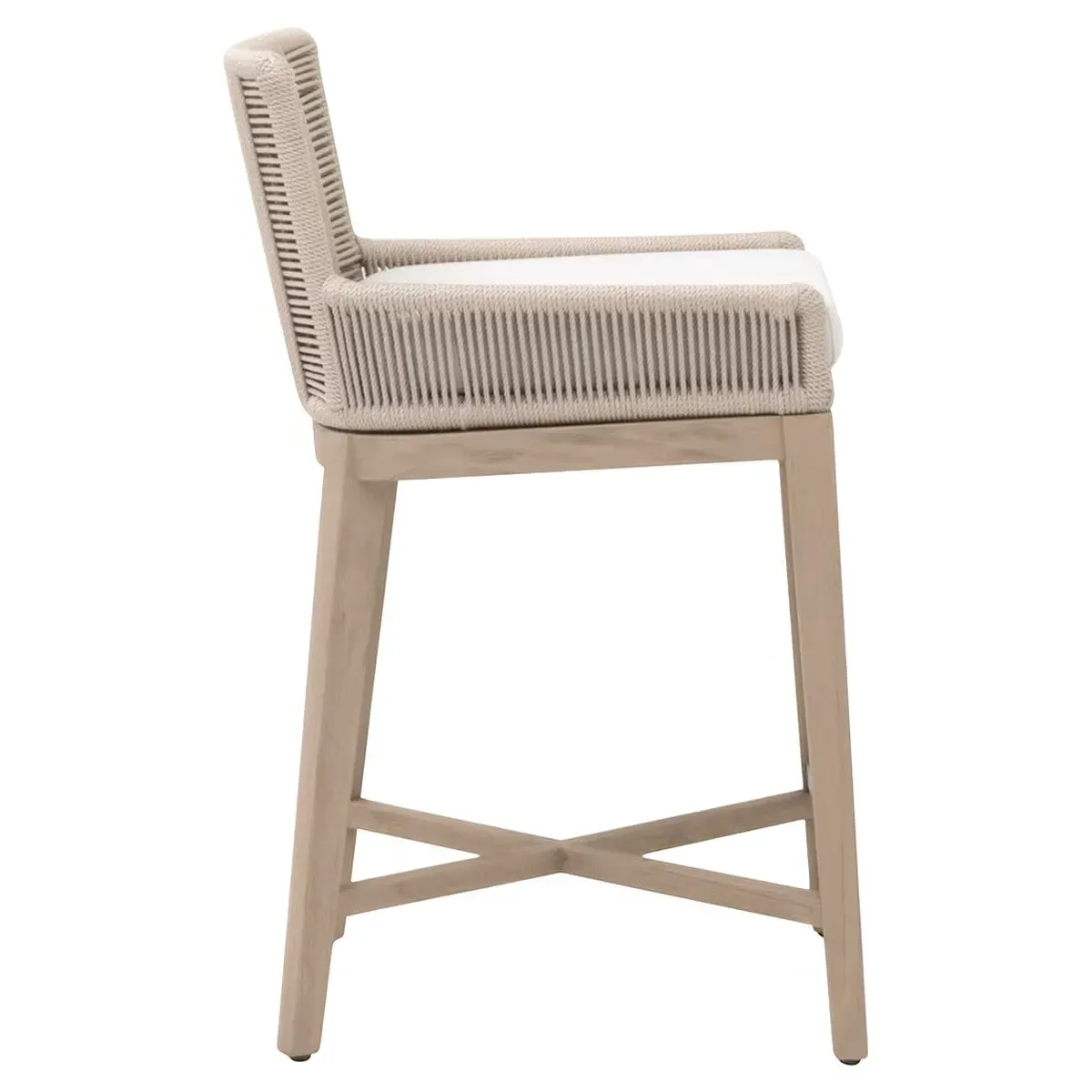 Orla Coastal Outdoor Counter Stool - Brown, Teak