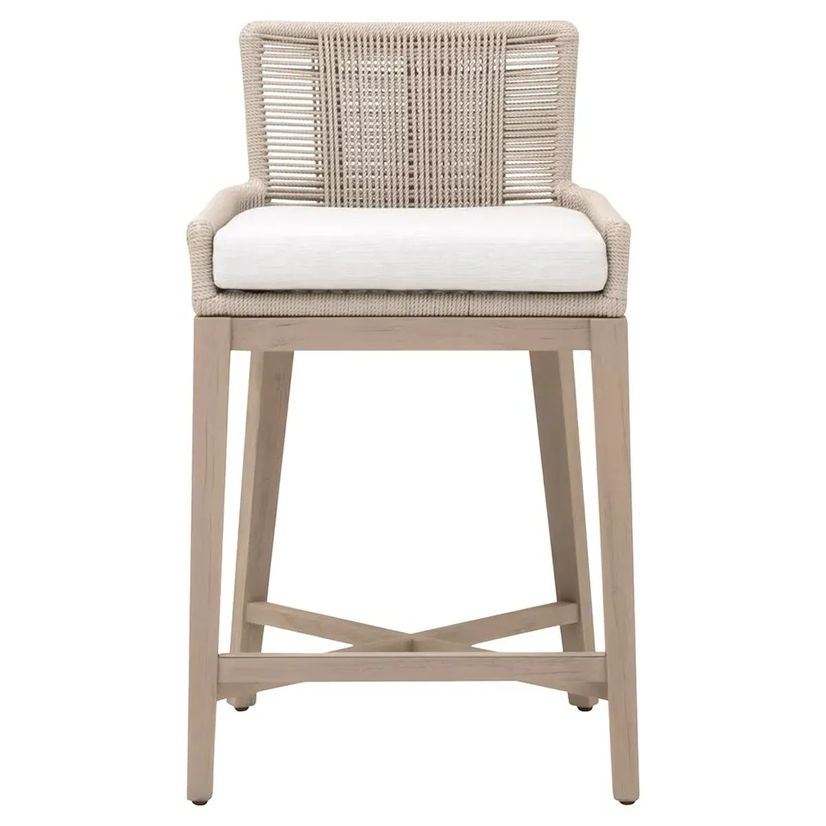 Orla Coastal Outdoor Counter Stool - Brown, Teak image