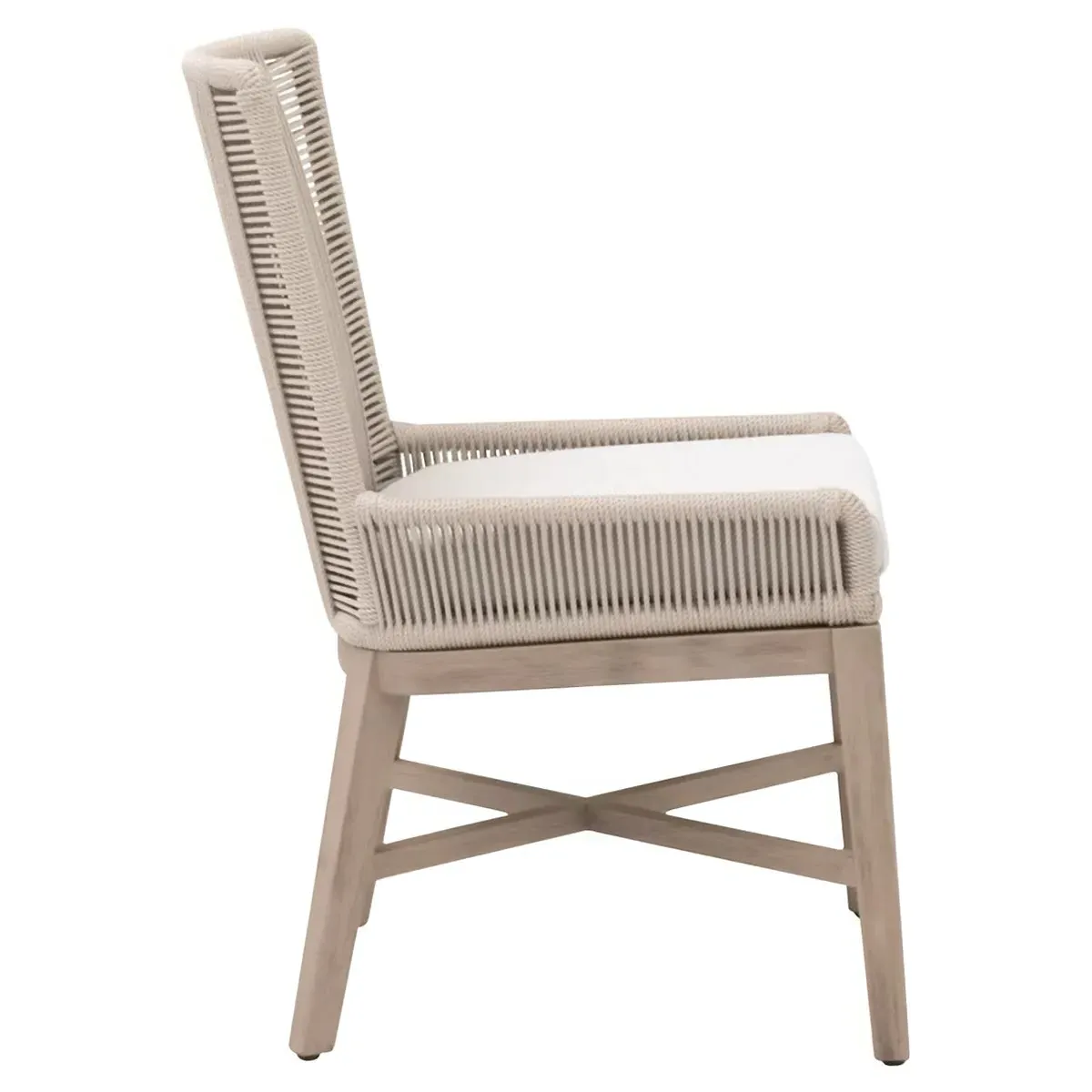 Orla Coastal Outdoor Woven Dining Chair Set of 2 - Brown, Teak