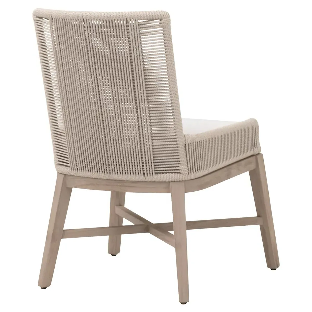 Orla Coastal Outdoor Woven Dining Chair Set of 2 - Brown, Teak