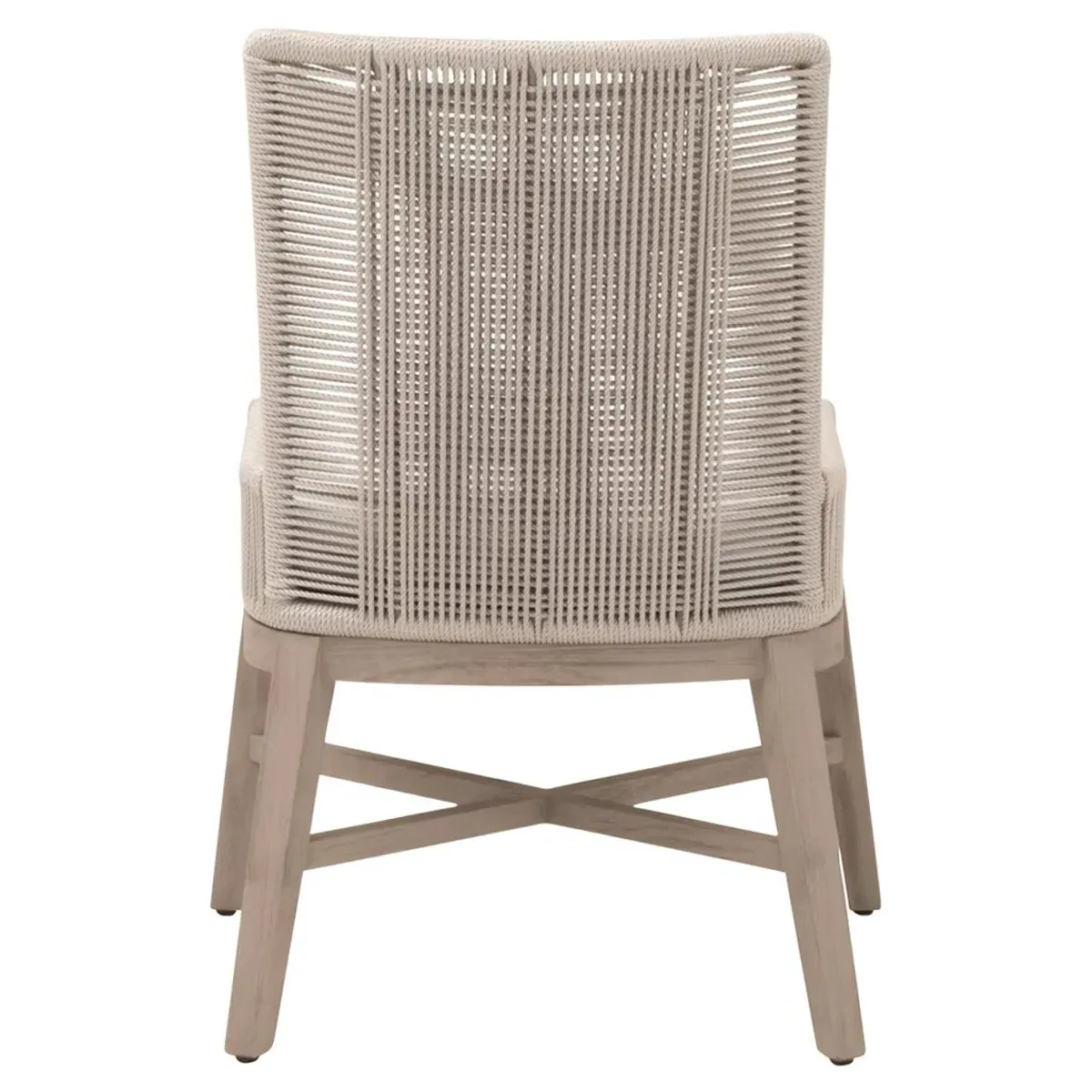 Orla Coastal Outdoor Woven Dining Chair Set of 2 - Brown, Teak