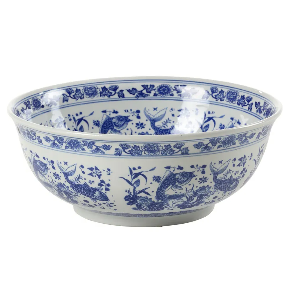 Orla Fish Bowl - Blue, Porcelain image