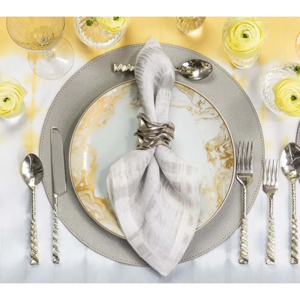 Orlando Shagreen Placemat Set of 4 - Grey, Polyurethane