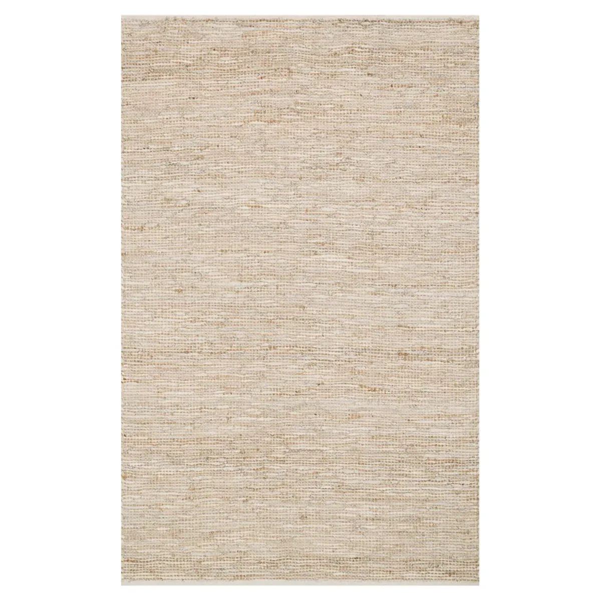 Orlin Woven Rug - Ivory, Jute Leather