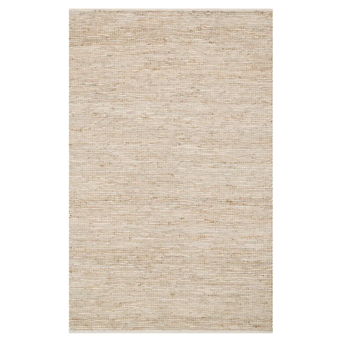 Orlin Woven Rug - Ivory, Jute Leather
