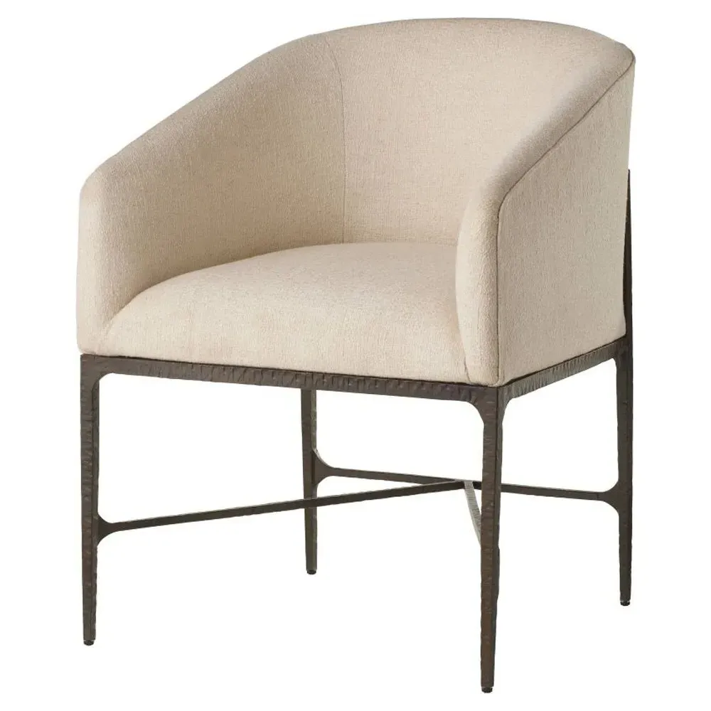 Osbourne Dining Arm Chair - Cream, Iron