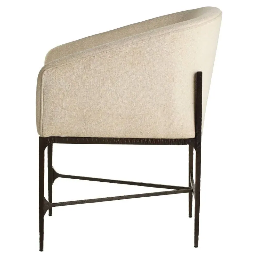 Osbourne Dining Arm Chair - Cream, Iron