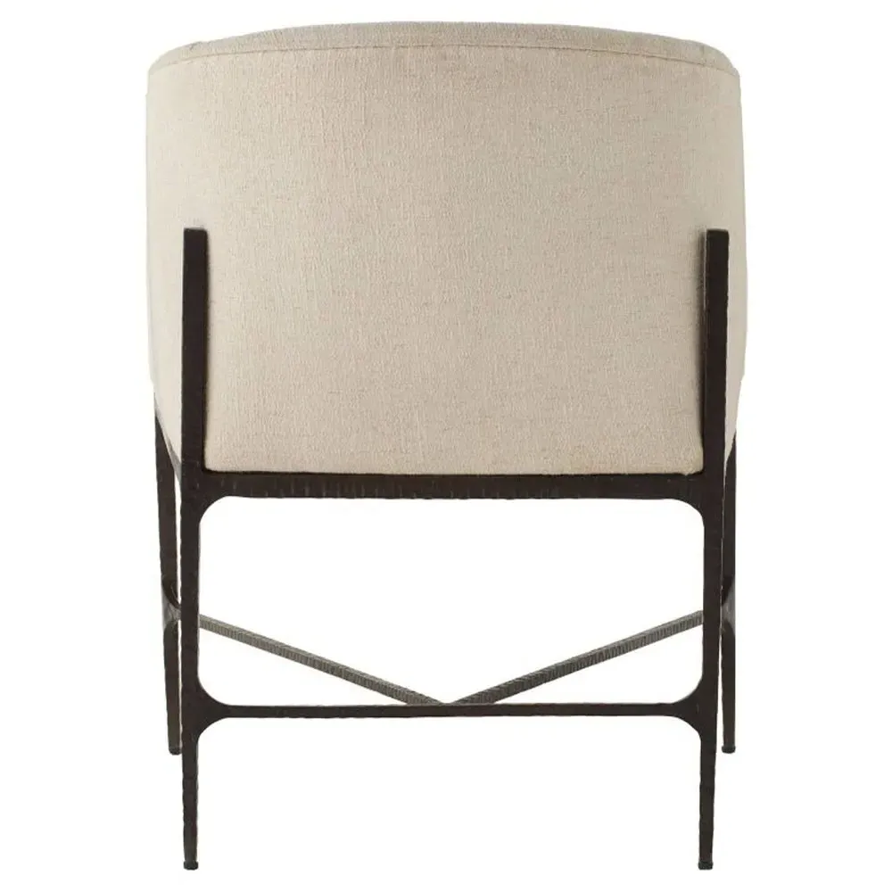 Osbourne Dining Arm Chair - Cream, Iron