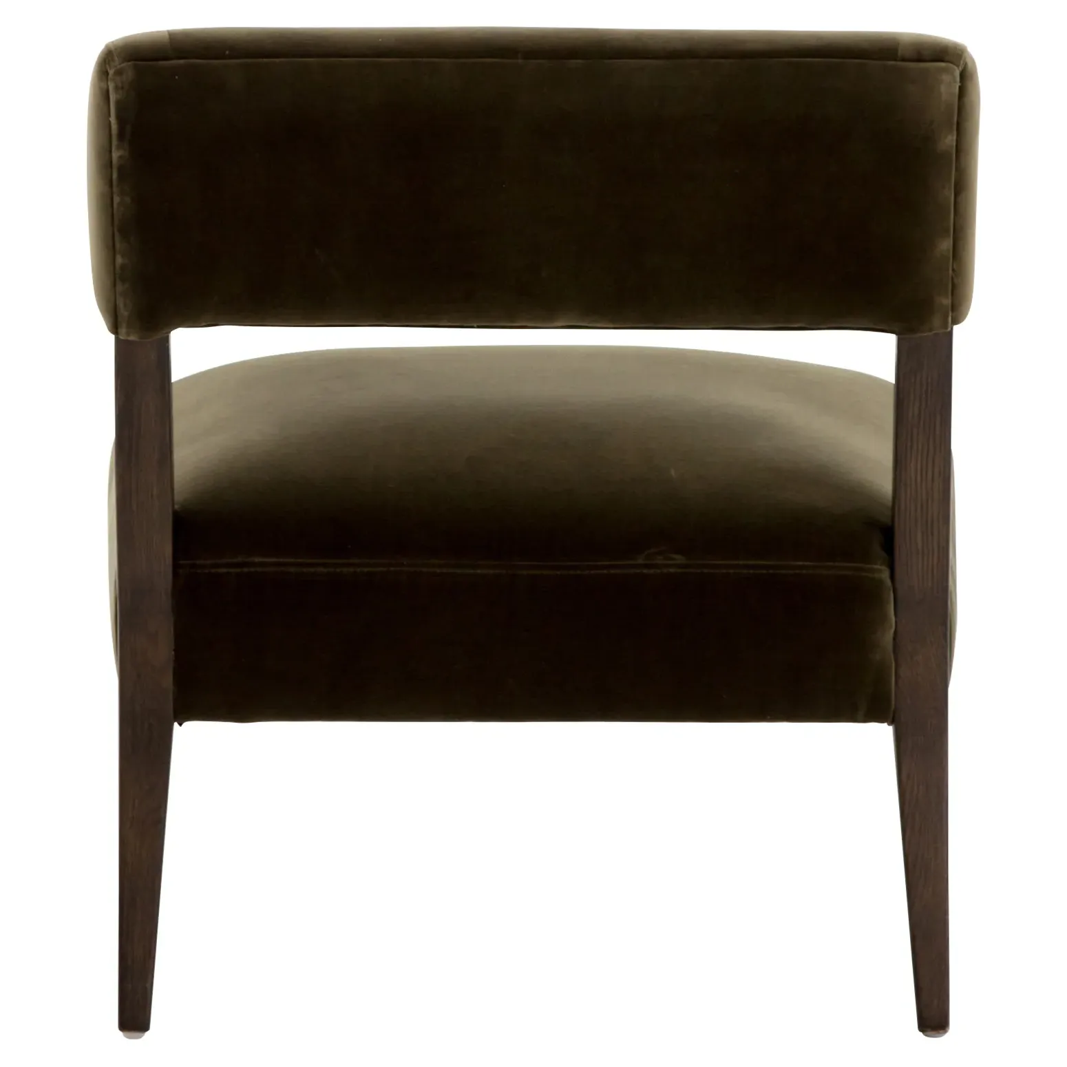 Oscar Mid Century Club Arm Chair - Olive Green, Oak