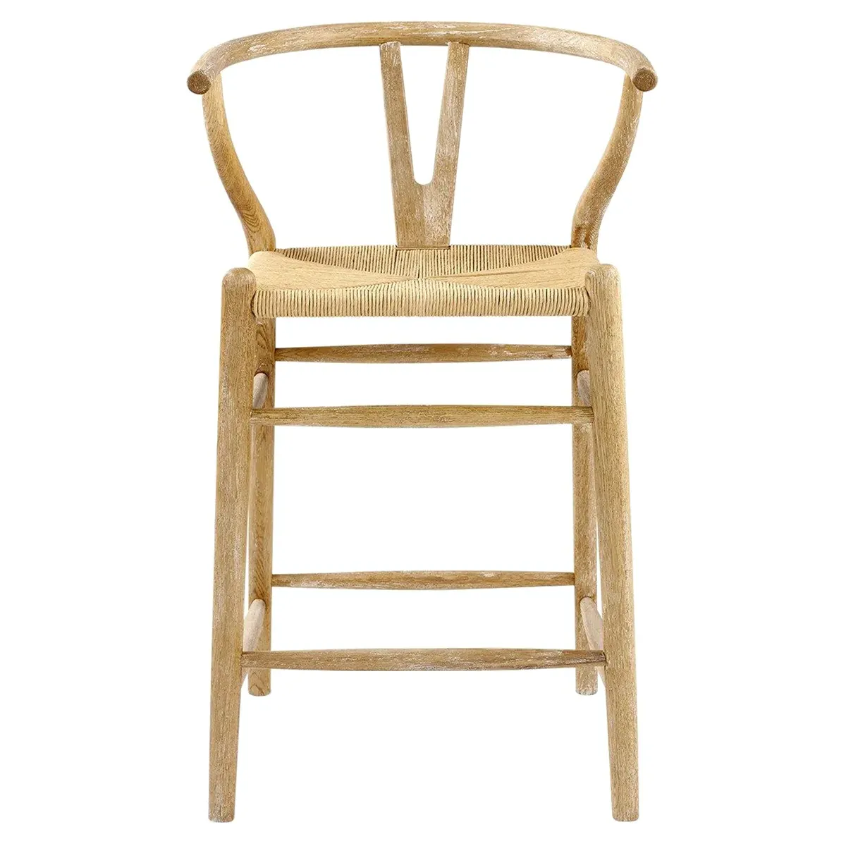 Oslo Counter Stool with Woven Rope Seat - Natural, Oak