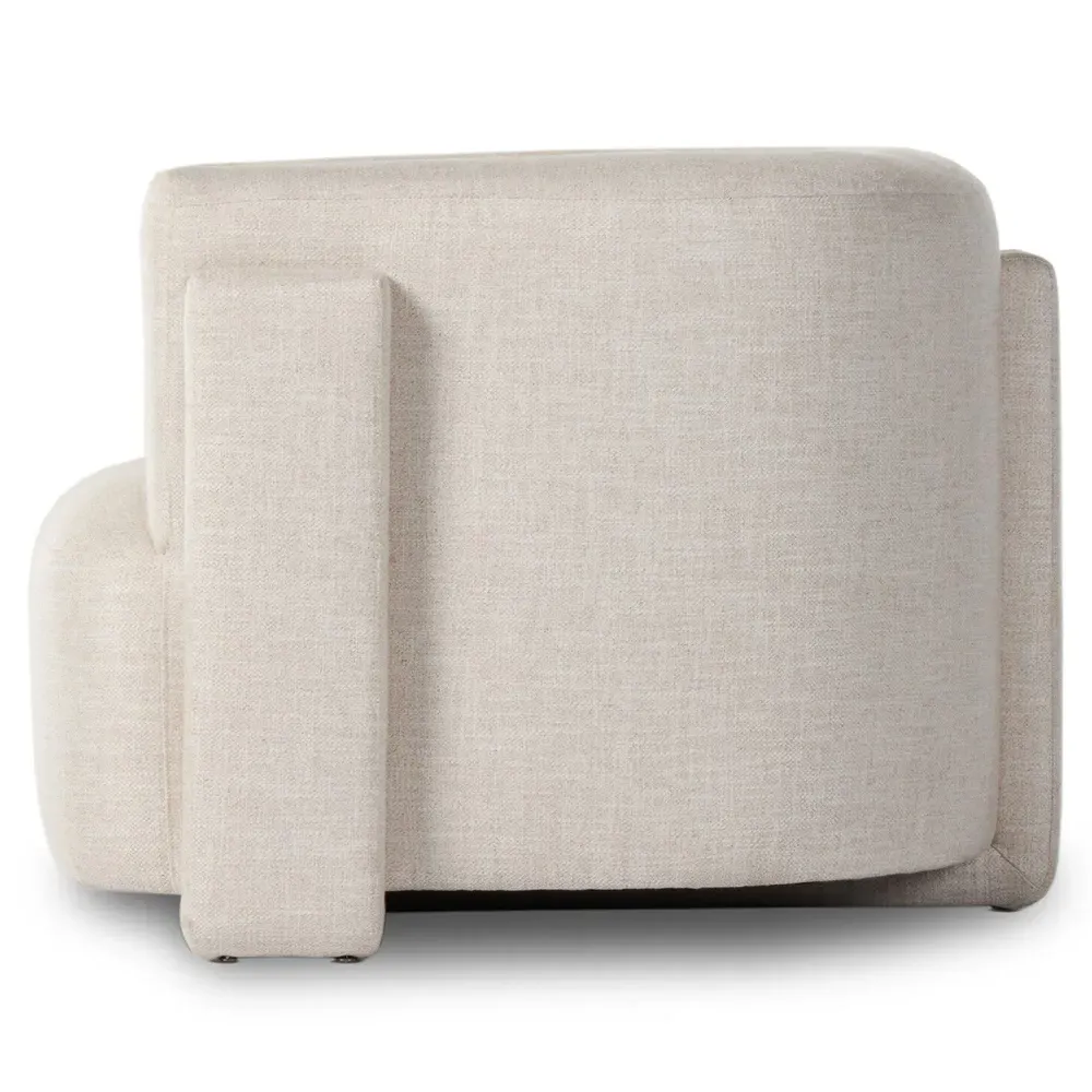 Oswald Barrel Chair - Cream, Performance Fabric