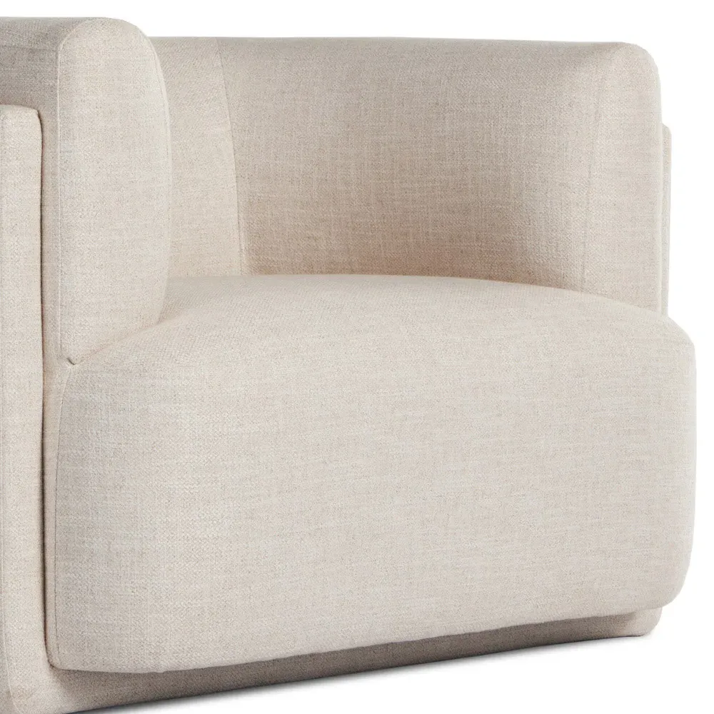 Oswald Barrel Chair - Cream, Performance Fabric