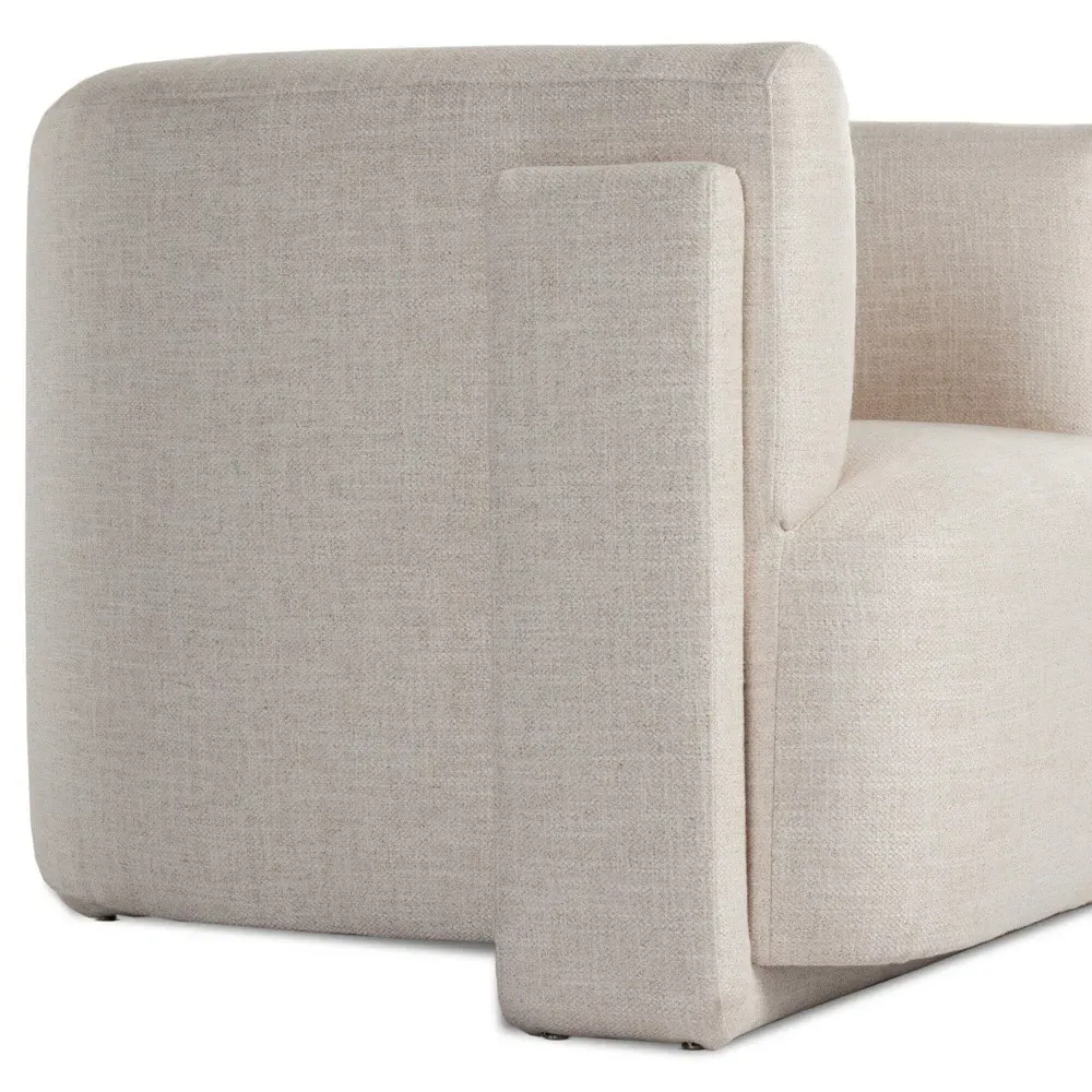 Oswald Barrel Chair - Cream, Performance Fabric