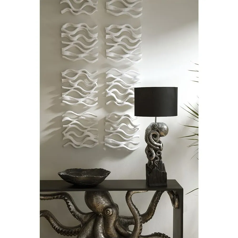 Oswald Tile Wall Sculpture Set of 4 - White
