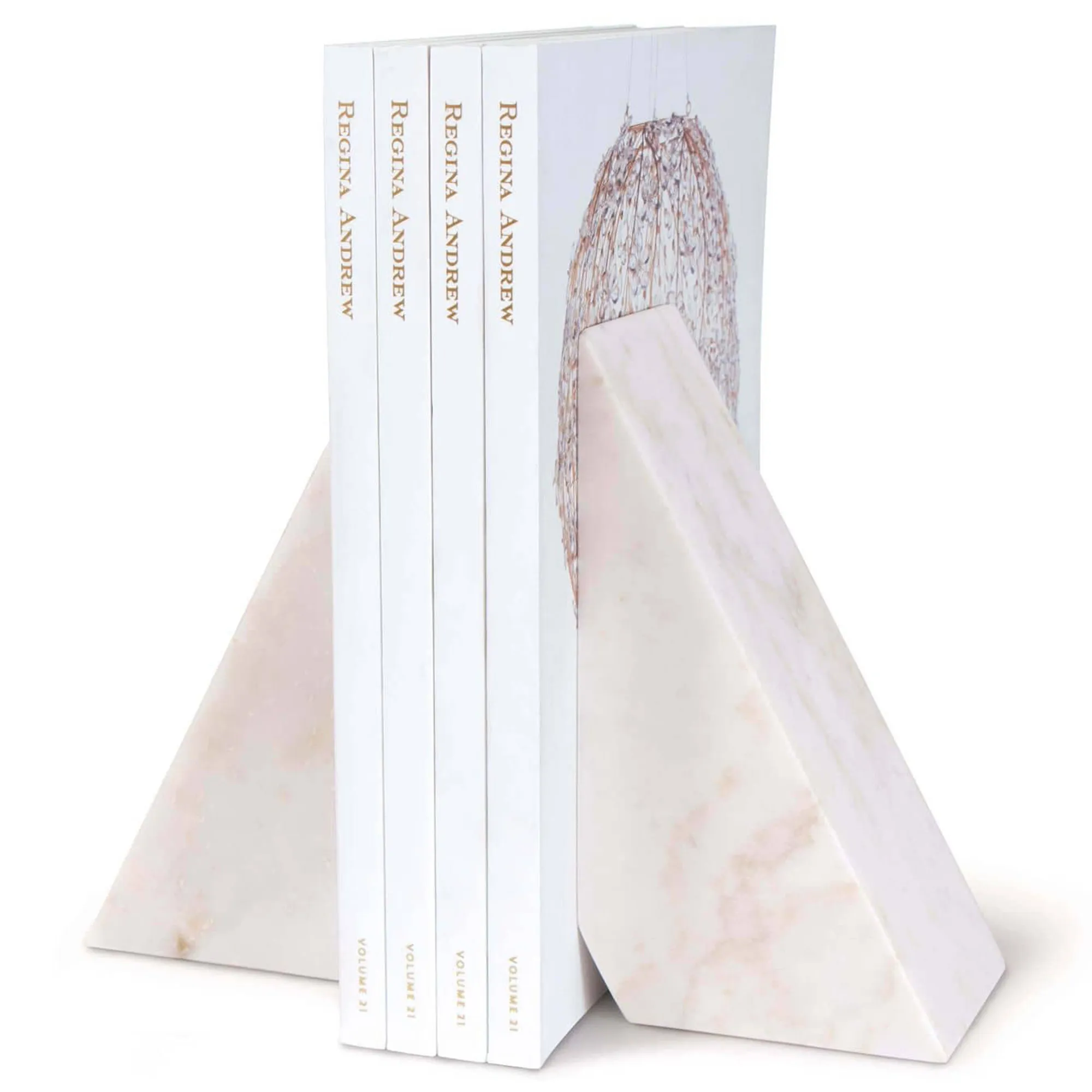 Othello Bookends - White, Marble