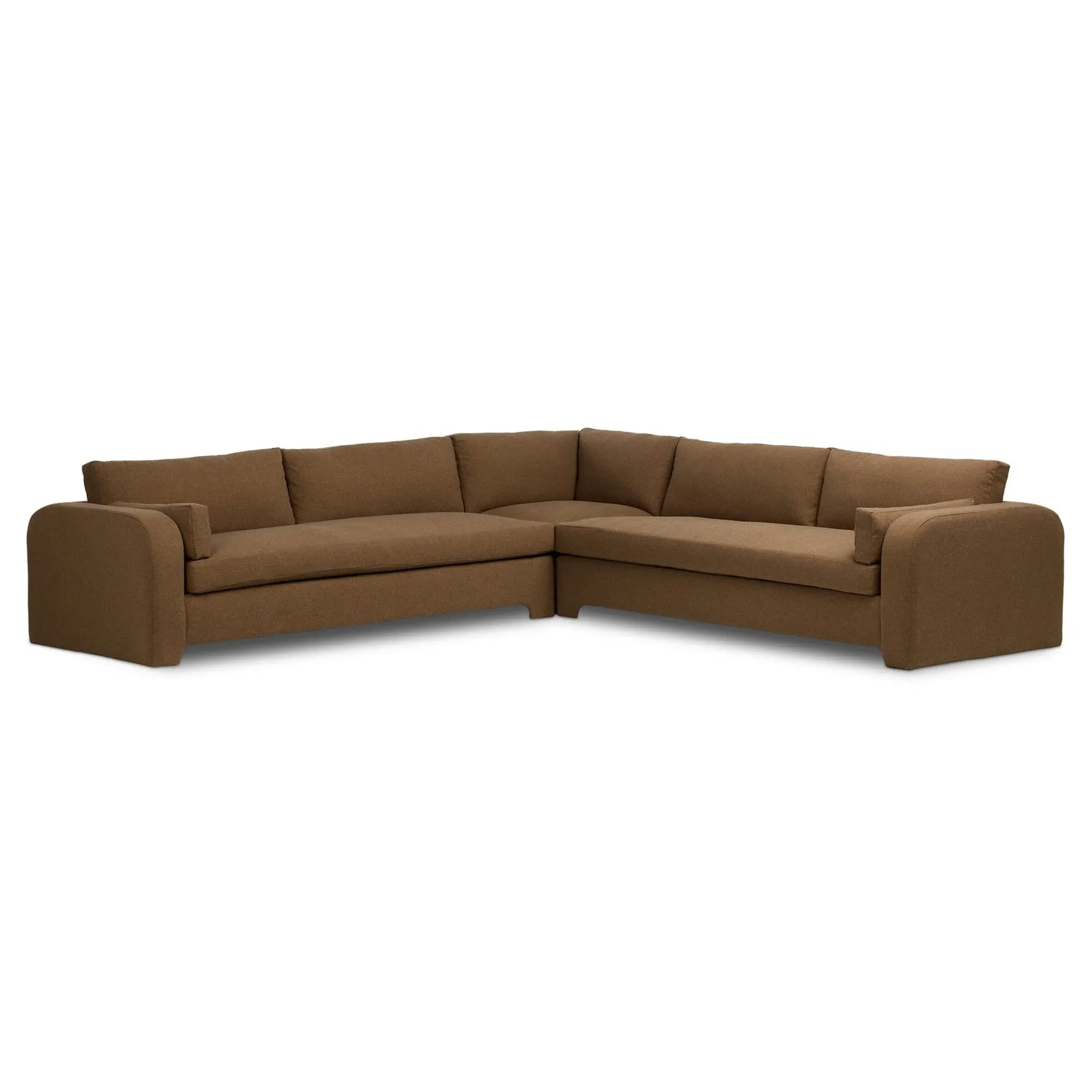 Otis Corner Sectional - Brown, Performance Fabric