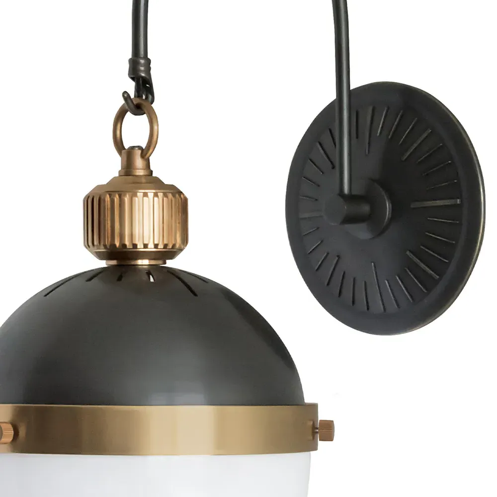 Otis Industrial Armed Sconce - Black, Steel