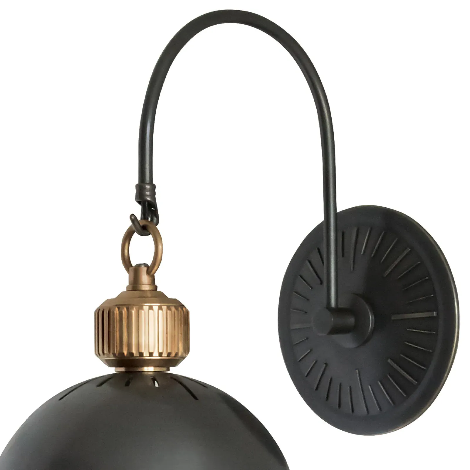 Otis Industrial Armed Sconce - Black, Steel