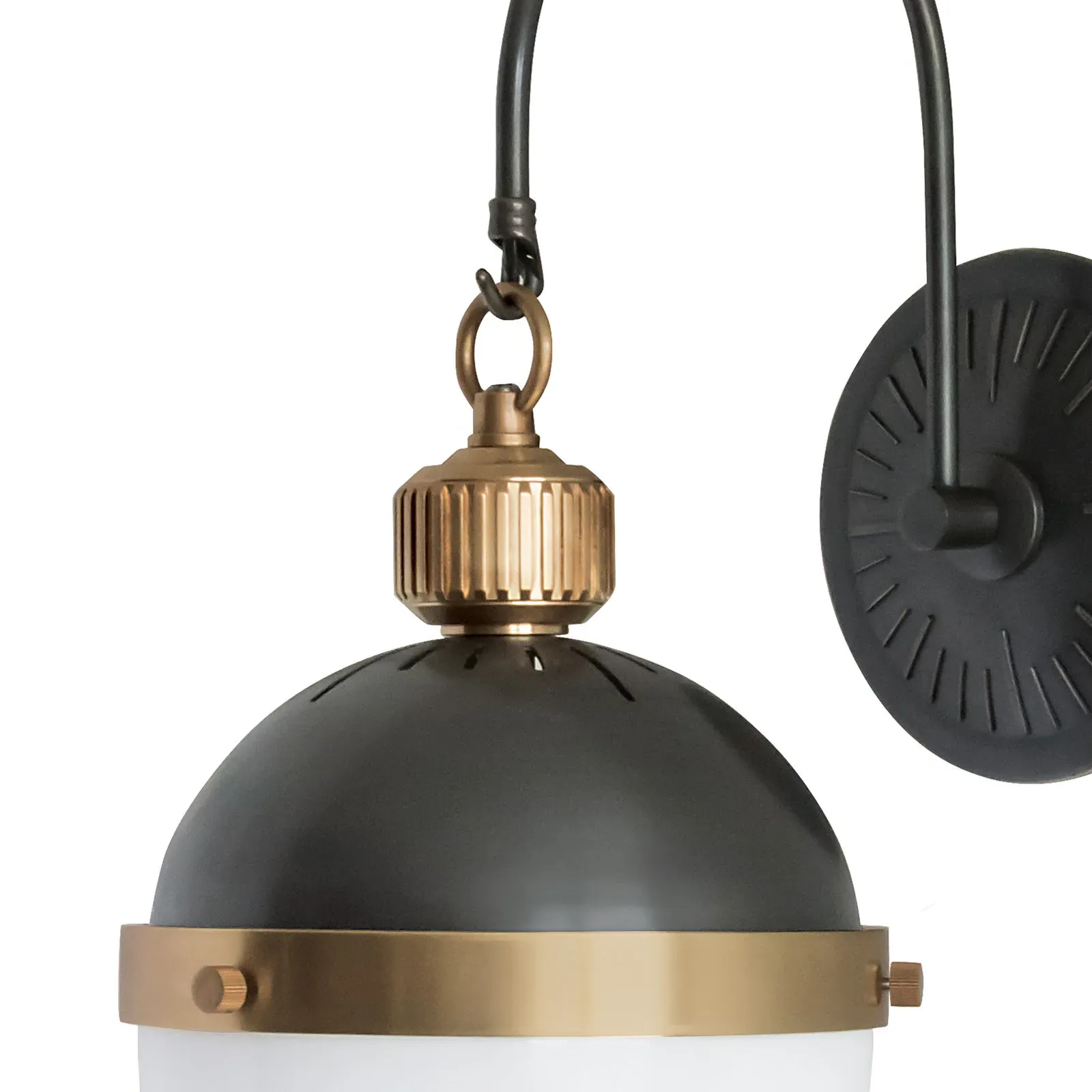 Otis Industrial Armed Sconce - Black, Steel