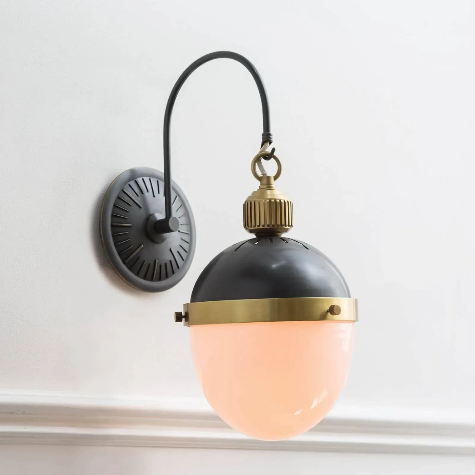 Otis Industrial Armed Sconce - Black, Steel