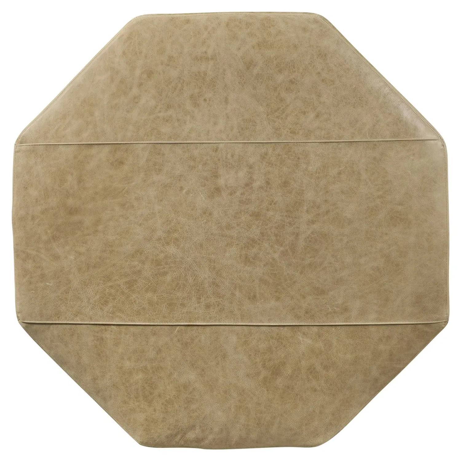 Ottilie Square Ottoman - Brown, Leather