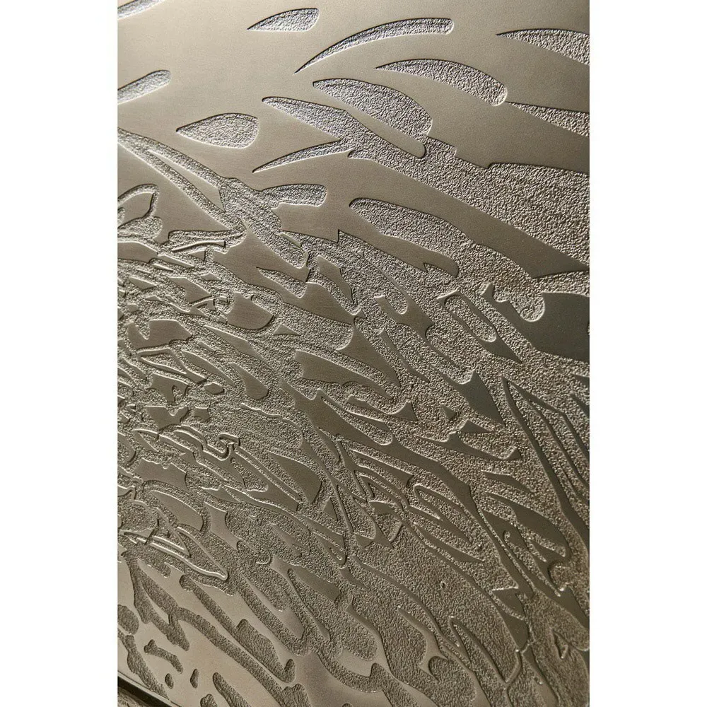 Otto Etched Water Steel Sideboard - Yellow-Gold, Oak