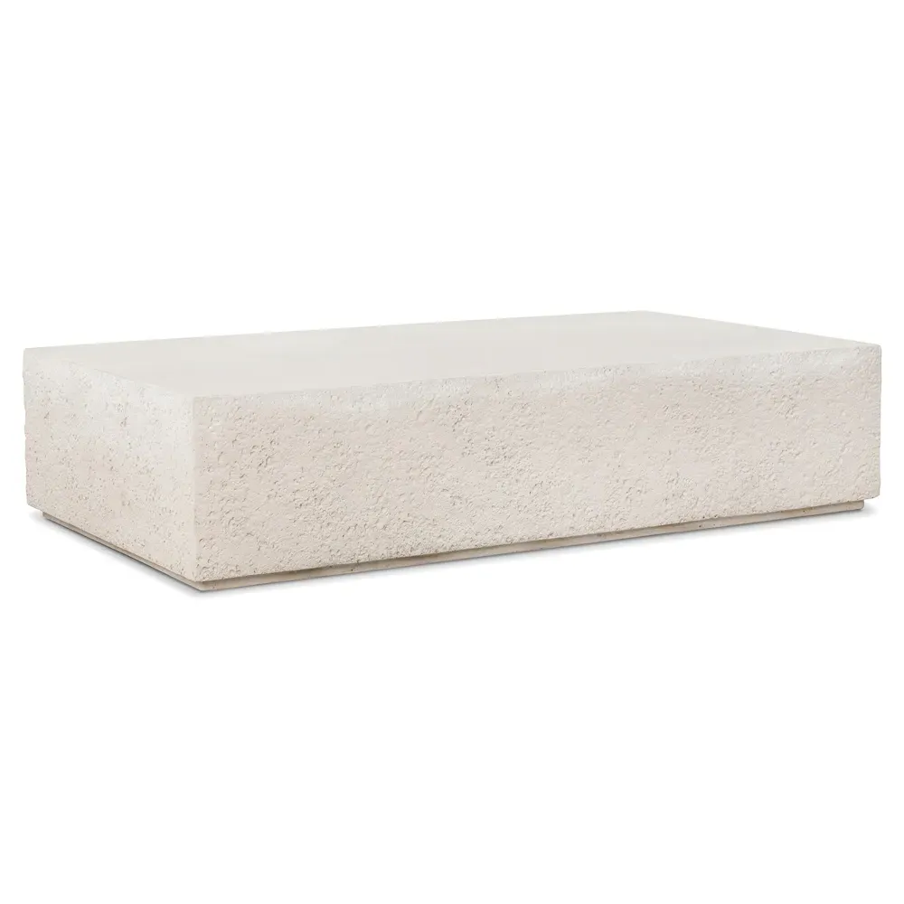 Otto Rectangular Coffee Table - White, Concrete