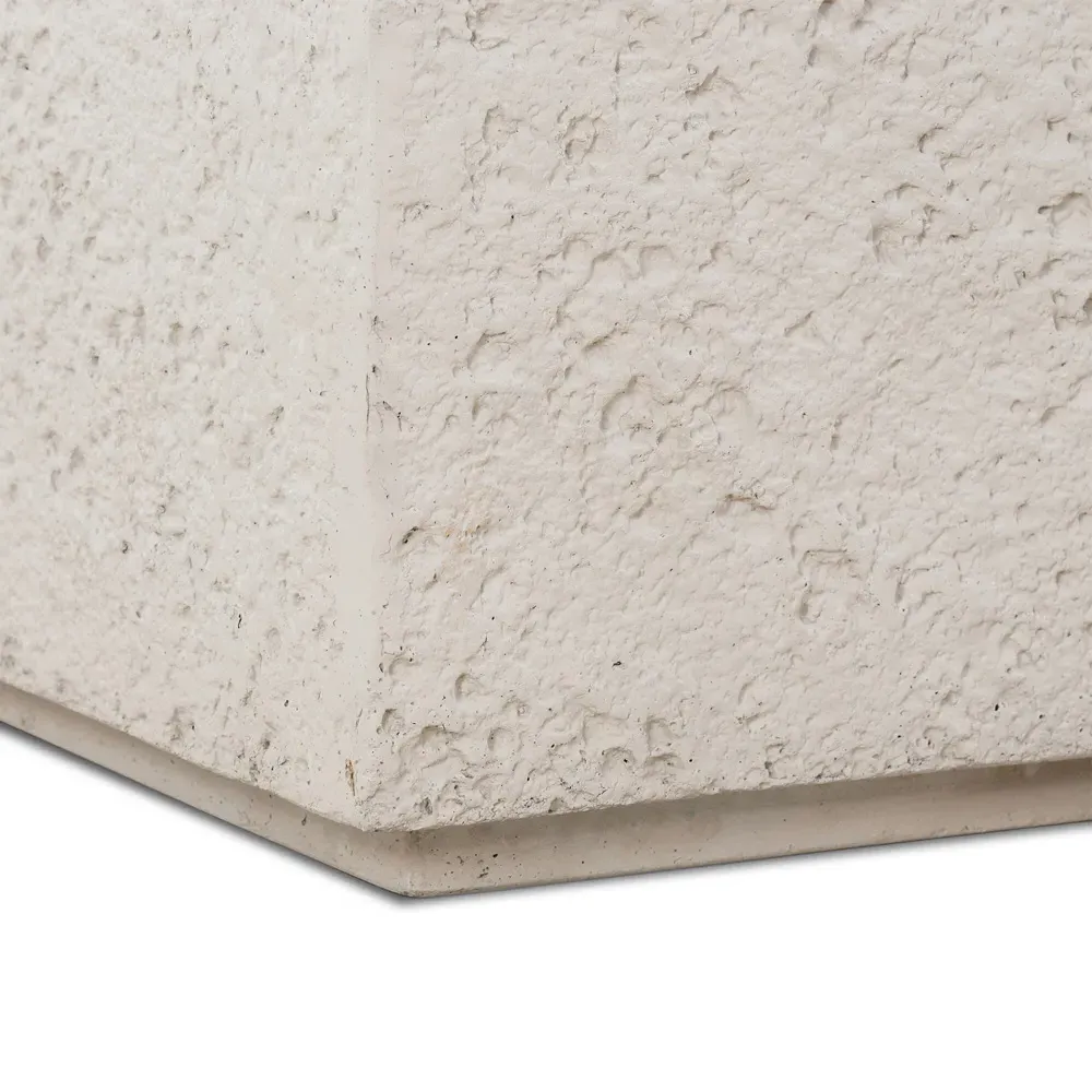 Otto Rectangular Coffee Table - White, Concrete