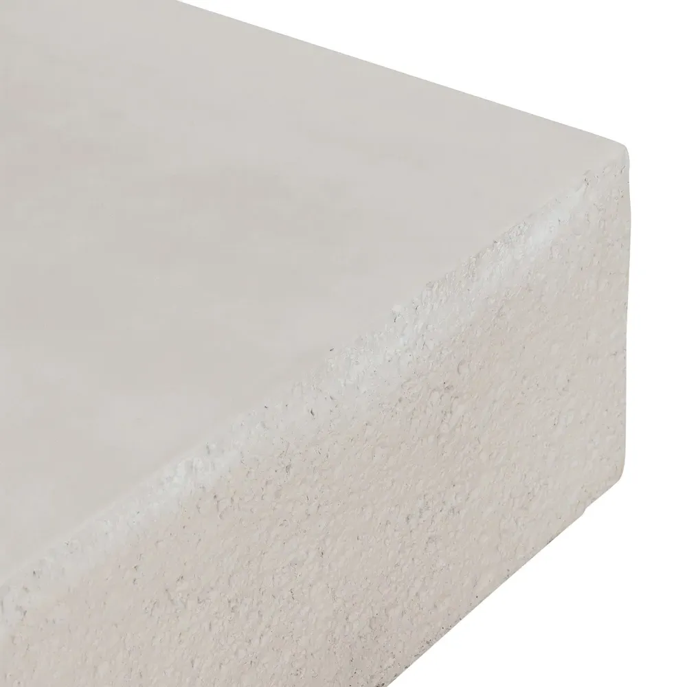 Otto Rectangular Coffee Table - White, Concrete