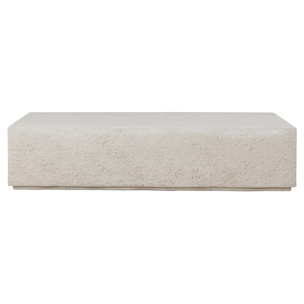 Otto Rectangular Coffee Table - White, Concrete