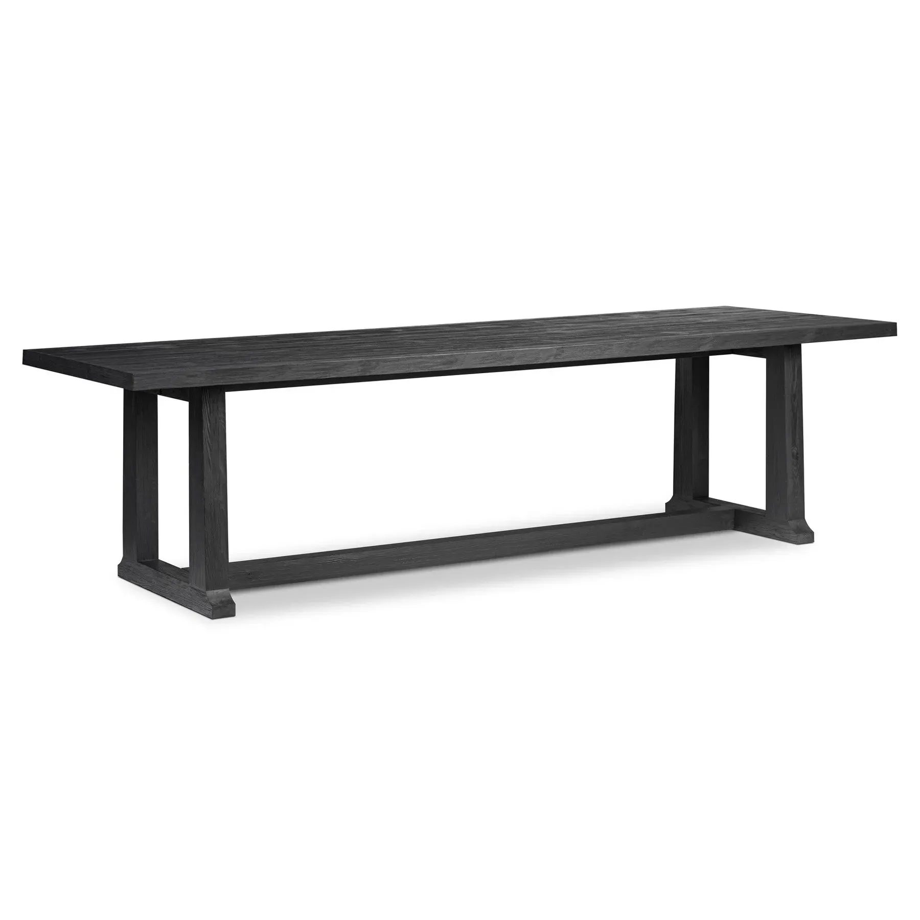 Otto Rectangular Dining Table - Black, Pine Wood