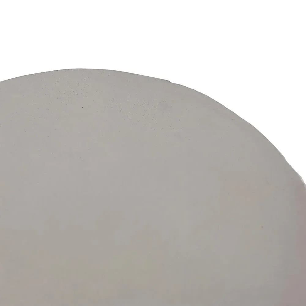 Otto Round End Table - White, Concrete