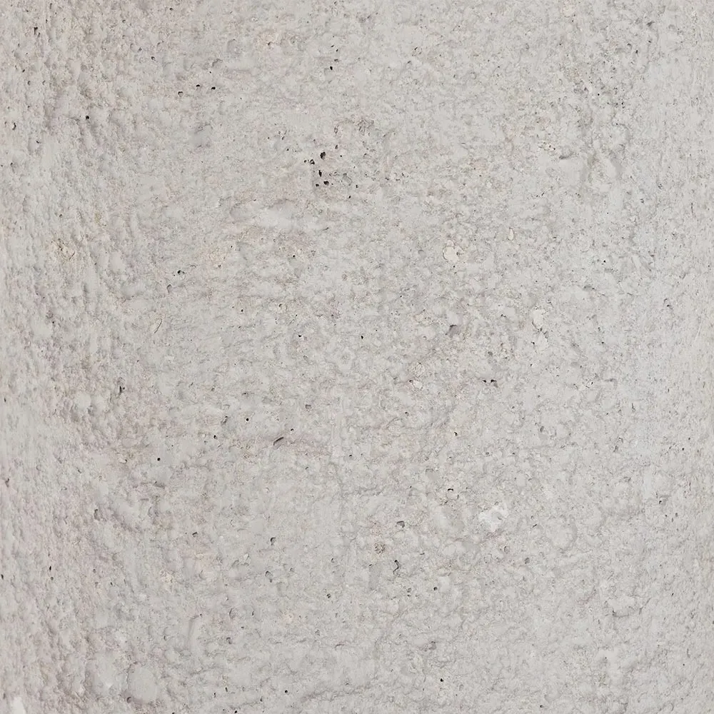 Otto Round End Table - White, Concrete