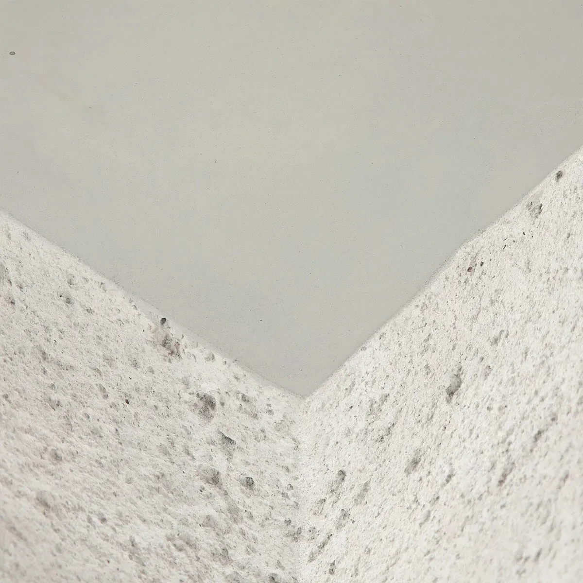 Otto Square End Table - White, Concrete