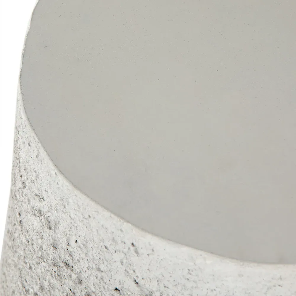 Otto Tapered End Table - White, Concrete