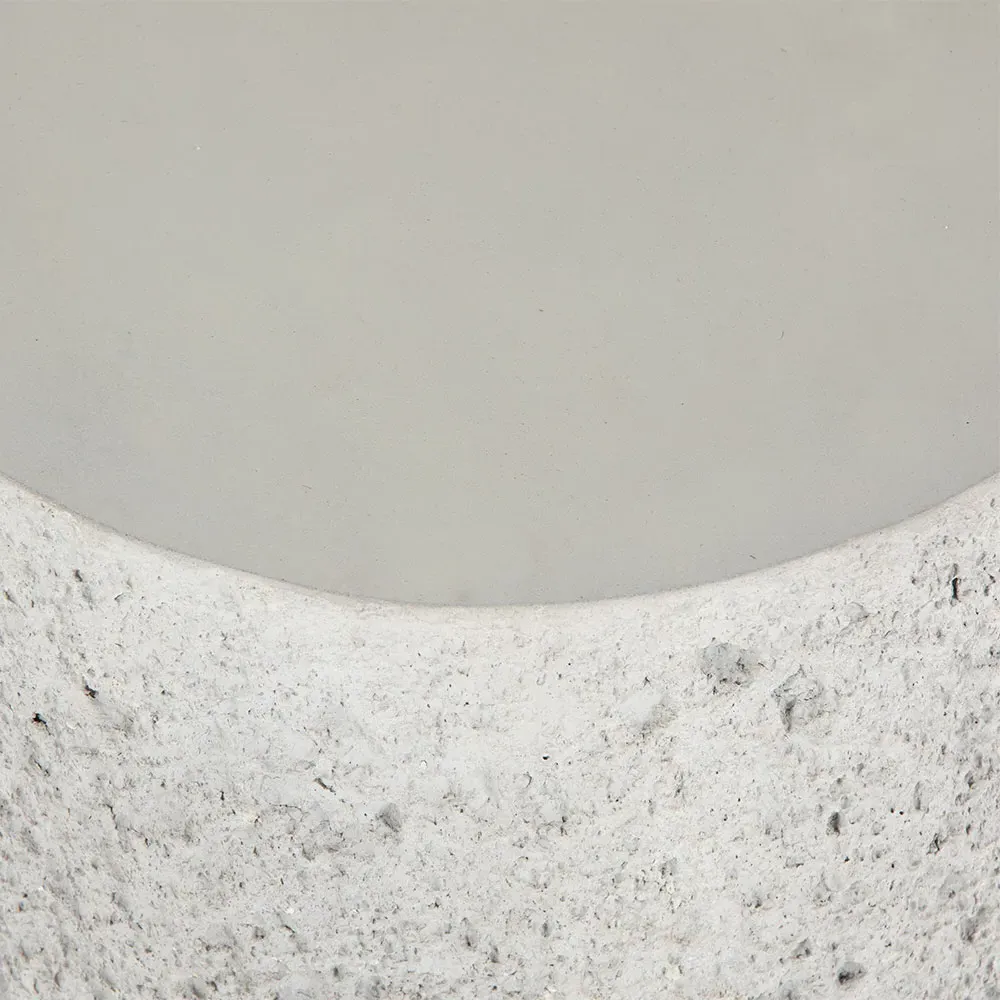 Otto Tapered End Table - White, Concrete