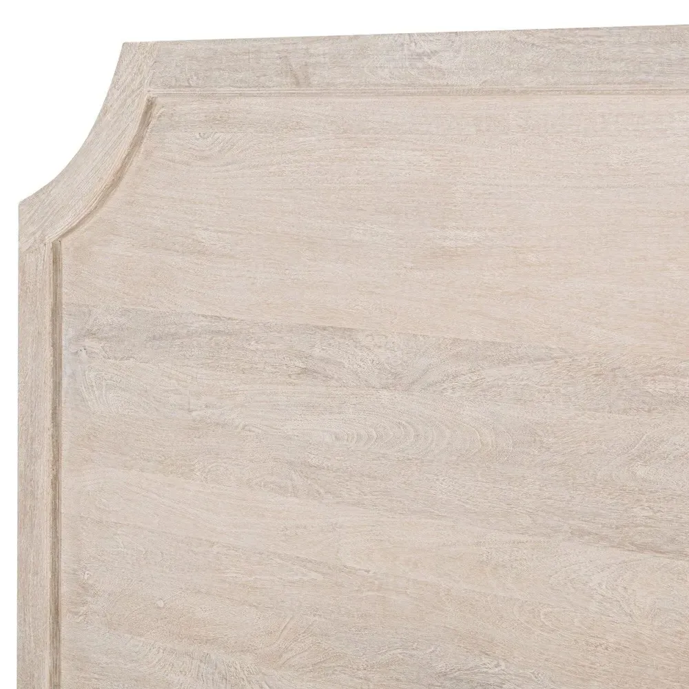 Ovide King Size Bed Frame - Natural Brown, Mango Wood