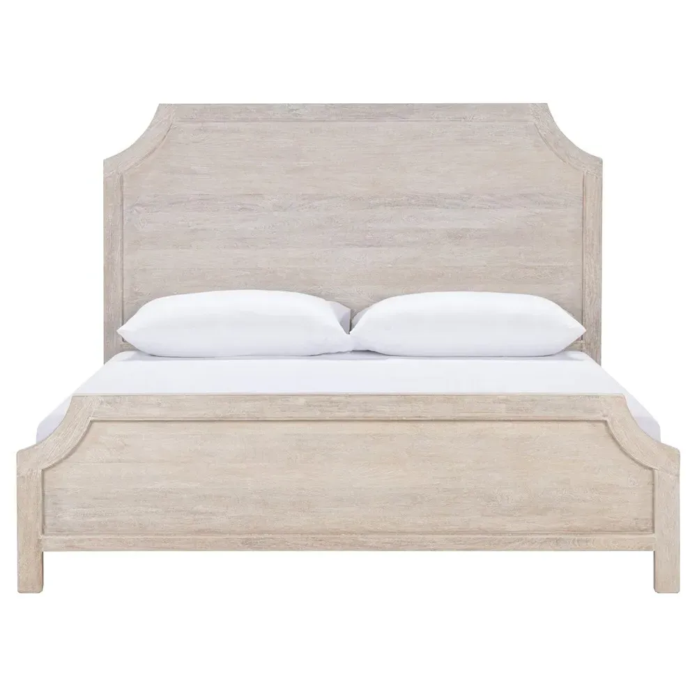Ovide King Size Bed Frame - Natural Brown, Mango Wood
