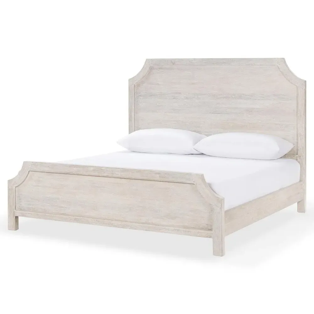 Ovide Queen Size Bed Frame - Natural Brown, Mango Wood