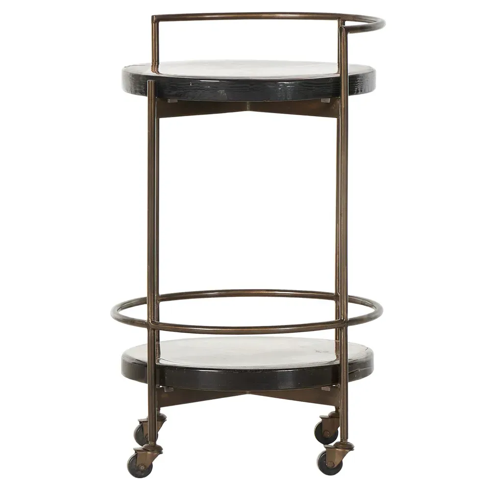 Ovidia Bar Cart - Brown, Glass image