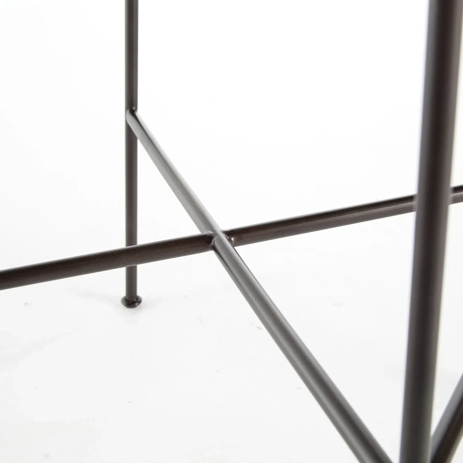 Oxton Bar Stool - Dark Brown, Iron