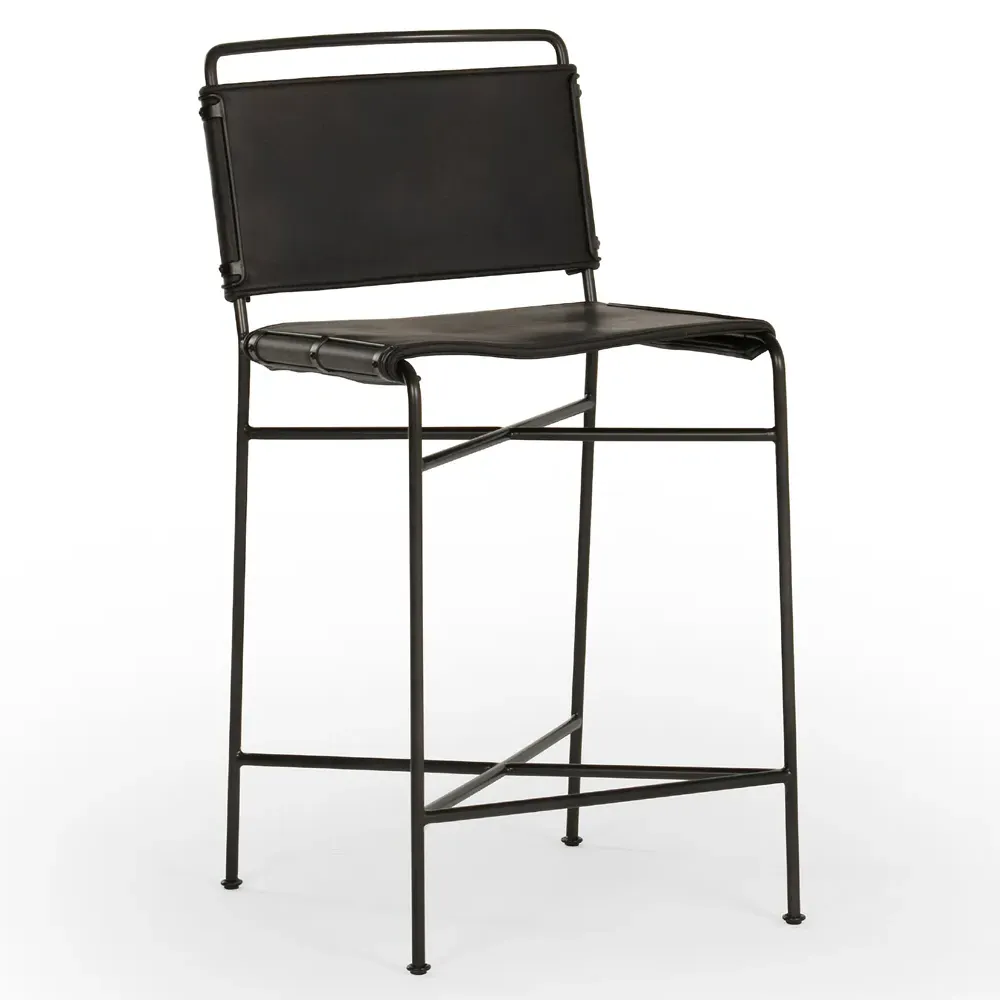 Oxton Counter Stool - Black, Iron