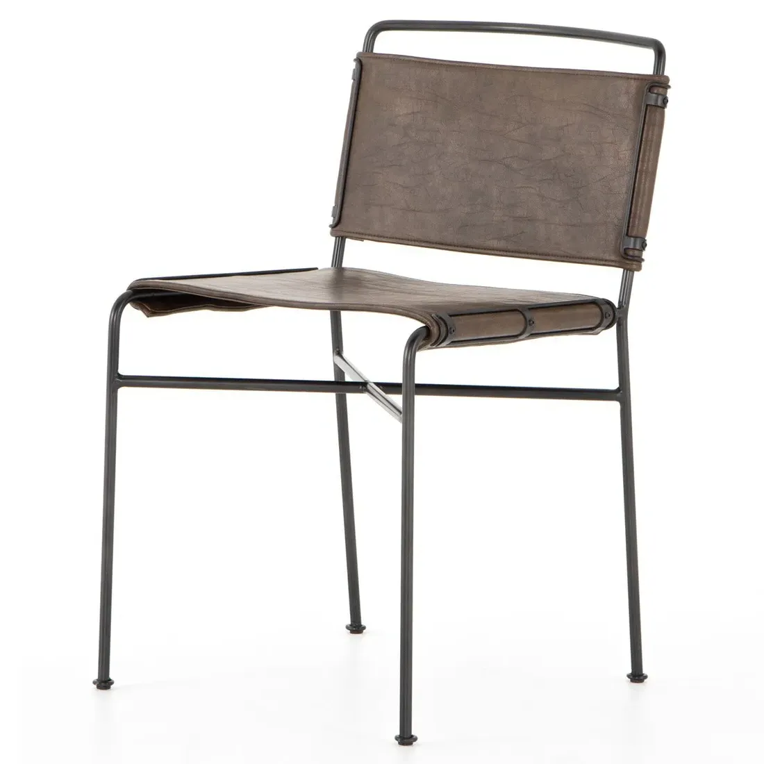 Oxton Dining Side Chair - Dark Brown, Iron