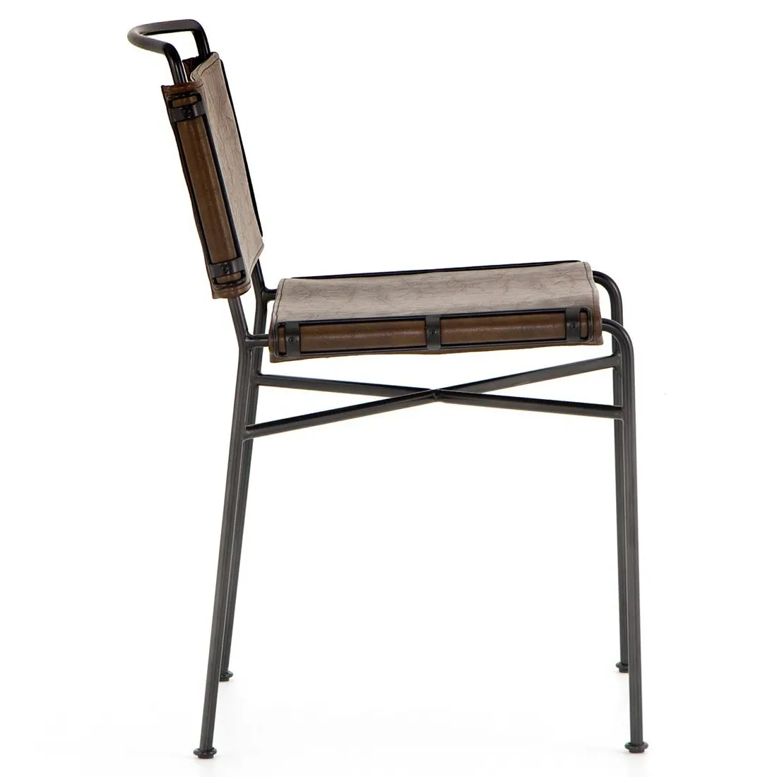 Oxton Dining Side Chair - Dark Brown, Iron