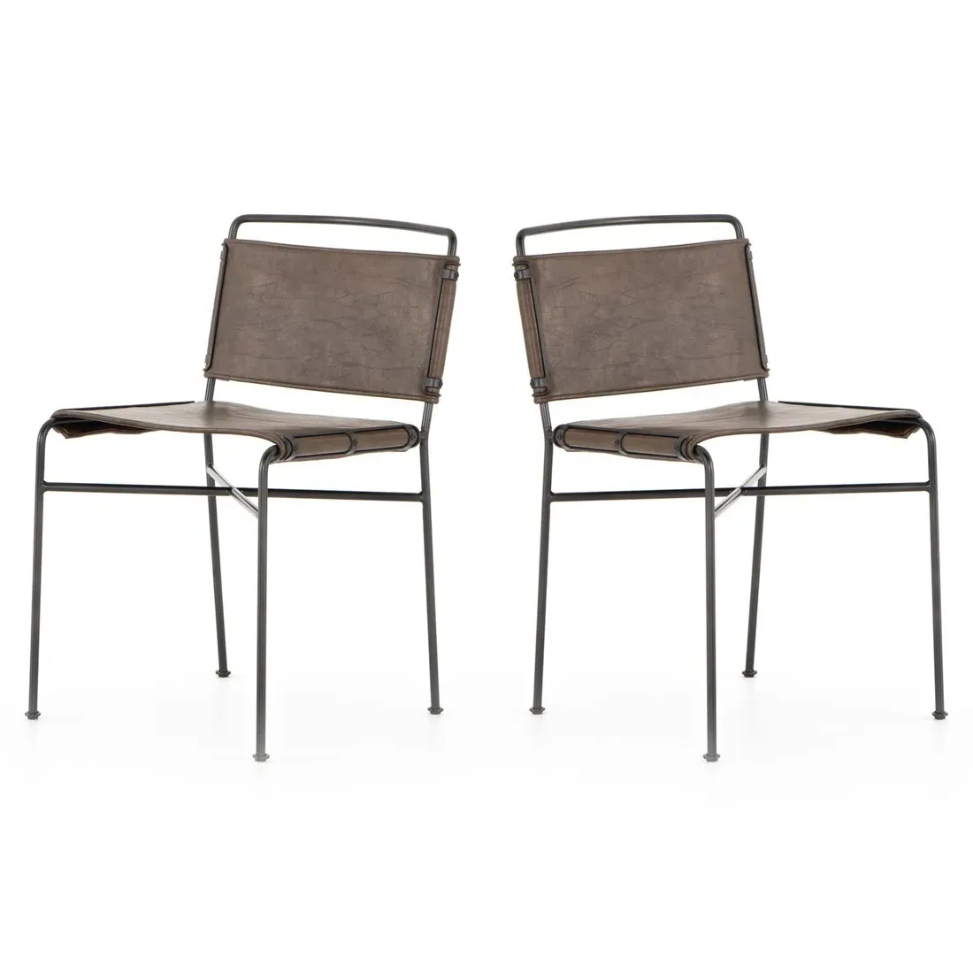 Oxton Dining Side Chair - Dark Brown, Iron