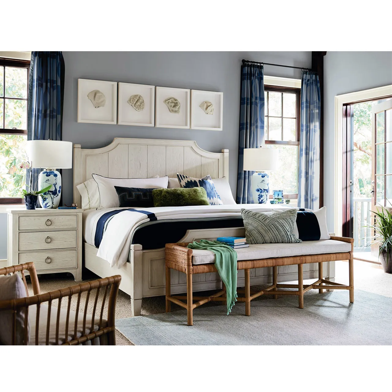 Pablo Queen Size Bed Frame - White, Wood