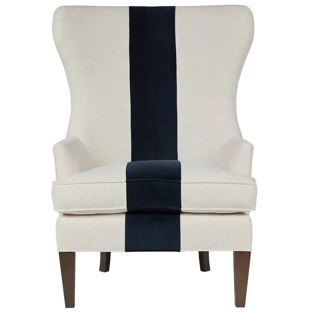 Pablo Wing Chair - White, Performance Fabric image