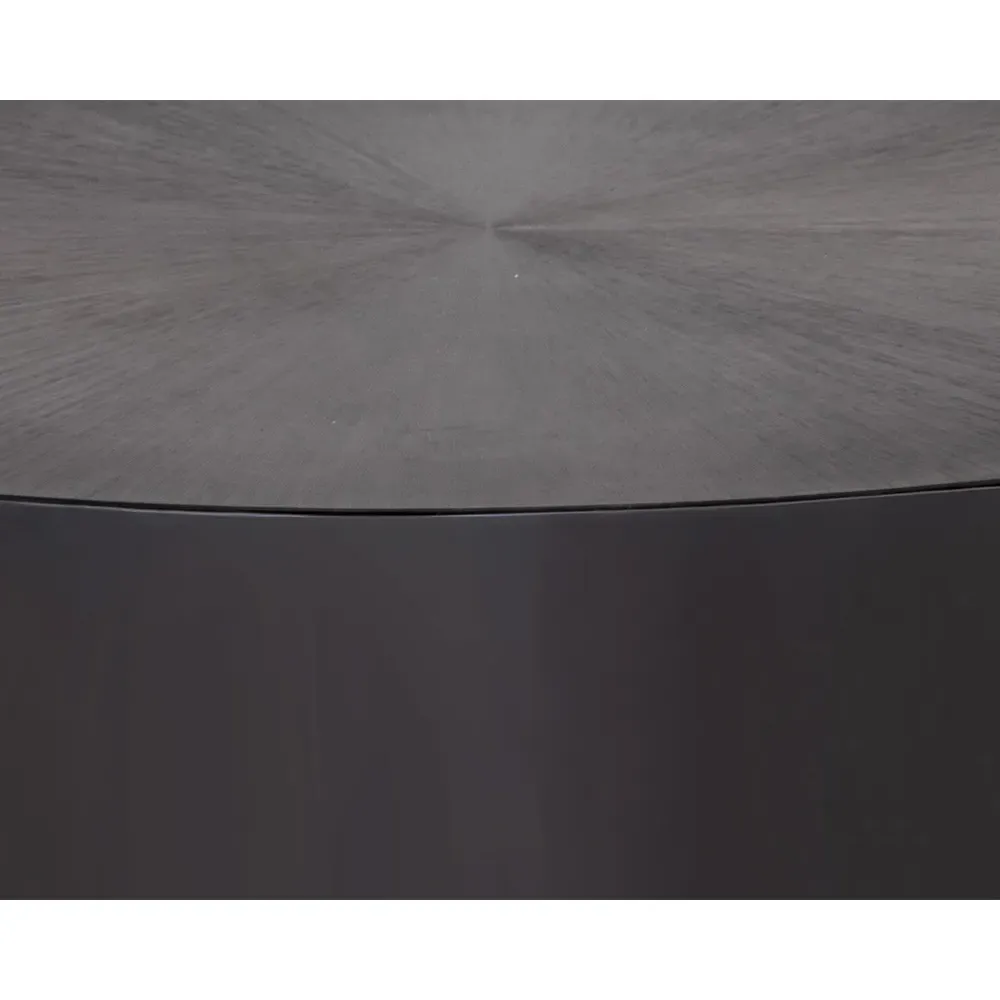 Pacheco Round Coffee Table - Gunmetal, Aluminum