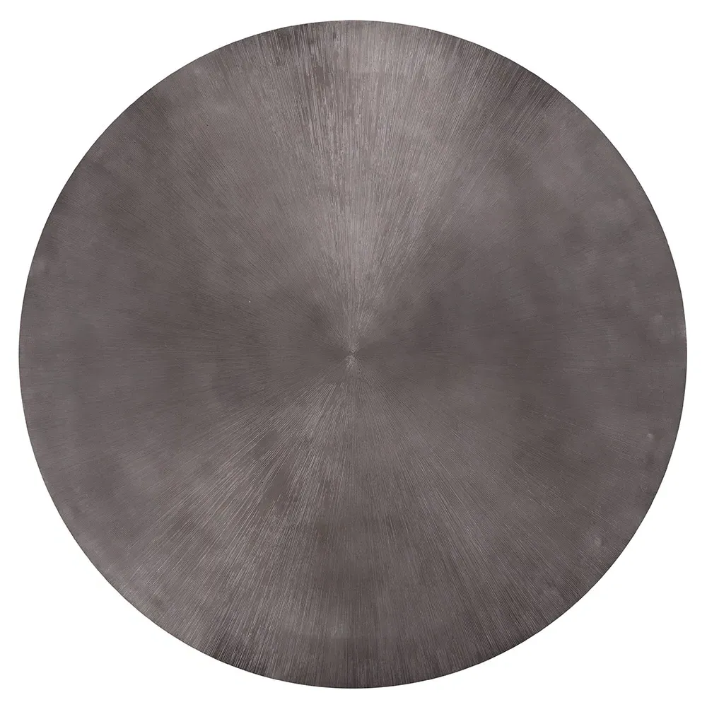 Pacheco Round Coffee Table - Gunmetal, Aluminum