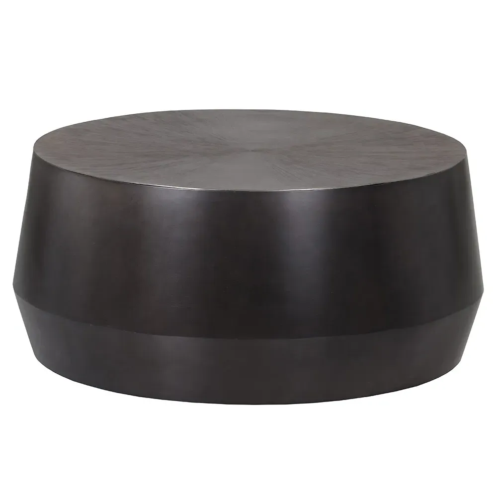 Pacheco Round Coffee Table - Gunmetal, Aluminum image